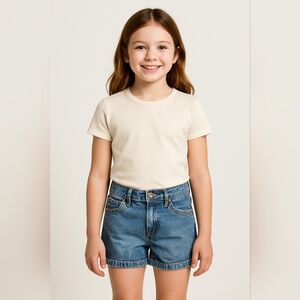 Arizona Jean Co Denim Shortie Shorts Size 8 Girls Blue Jean